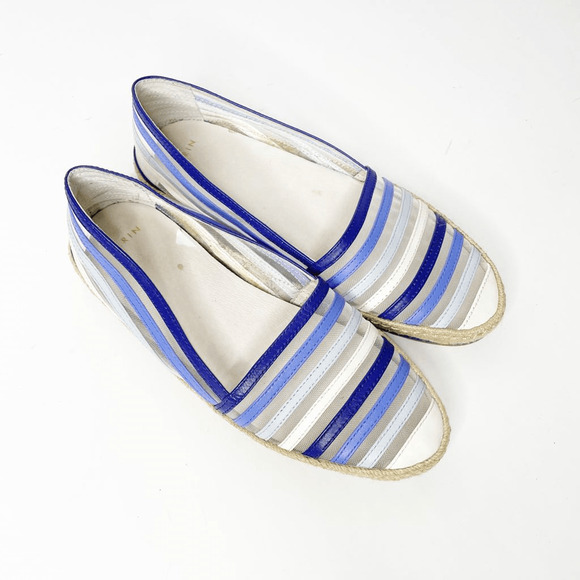 AERIN Marion Espadrilles Women's Mesh Flats blue ombre slip on unlined 8 - Picture 2 of 6